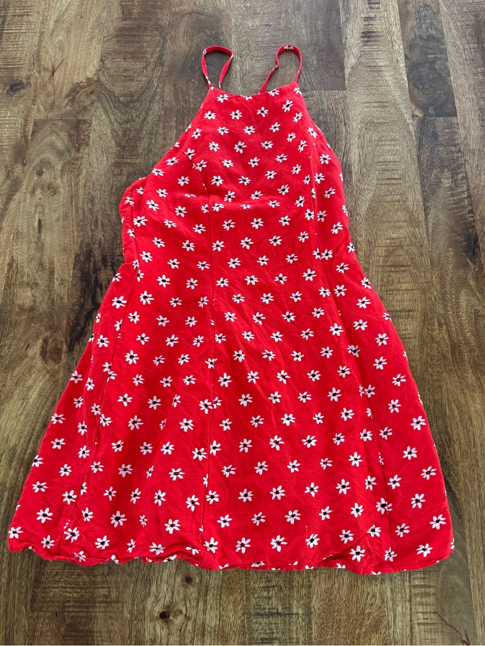 Zara Red Floral Halter Dress